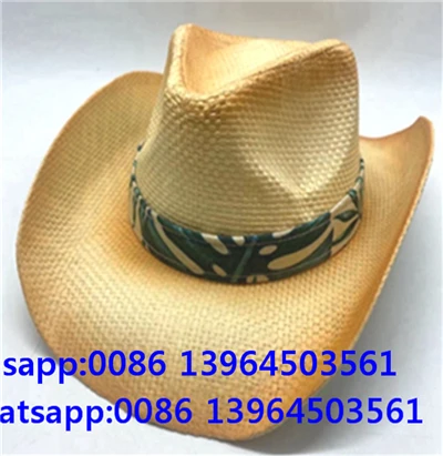 Mænd Western Ribbon Cowboy Halm Fisher Man Solhat