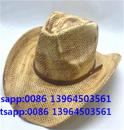 Cowboyhat Kvinder Vintage Western Flettet Bælte Decor