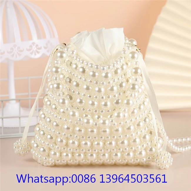 Faux Pearl håndtaske til kvinder
