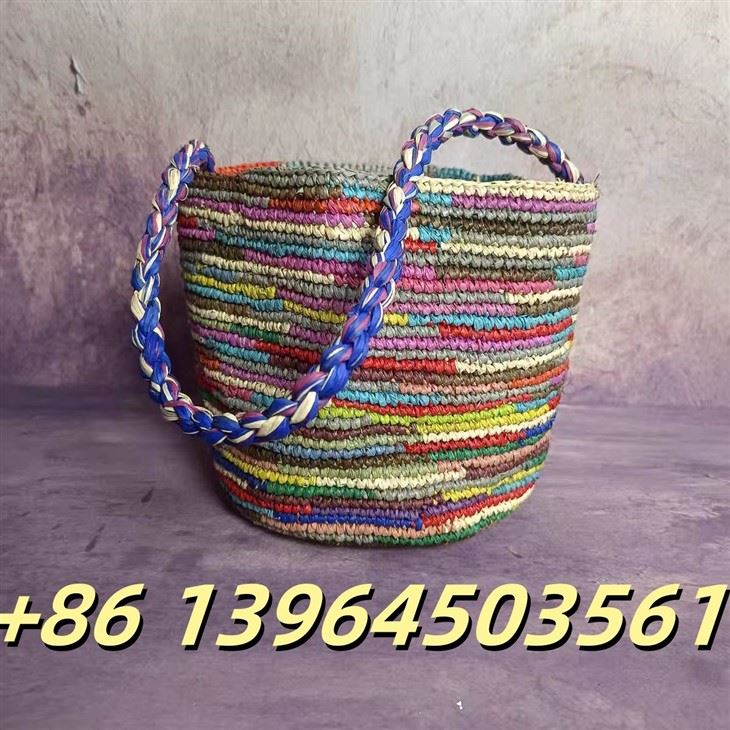Ægte raffia kvindepose