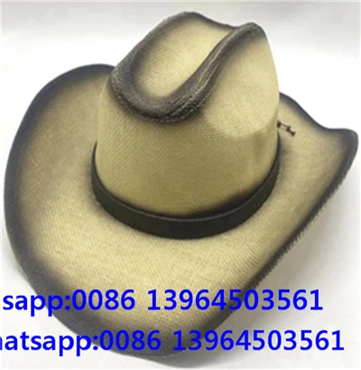 Nødlidende Vintage Cowboy Mænd Hat
