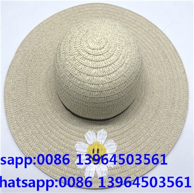 Daisy Flower Straw Paper Dame Hat