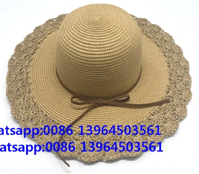 Kvinder Papir Hæklet Lady Beach Hat