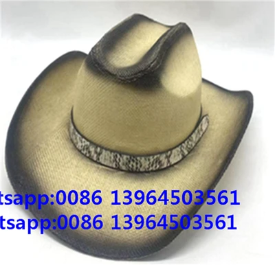 Sort Spray Herre Hat Fedora Cowboy Retro Cap