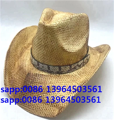 Strå Mænd Kasket Demin Cowboy Hat