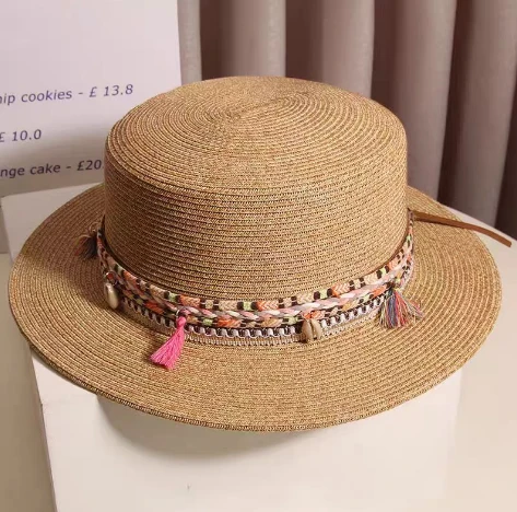 Boho Chic Brun Papir Strå Kvinder Hat