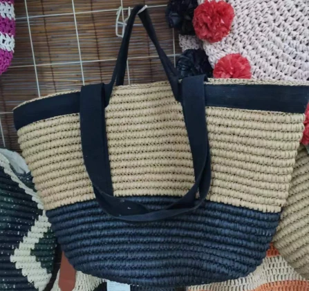 Sort bomuldstape store kvinder strandpose
