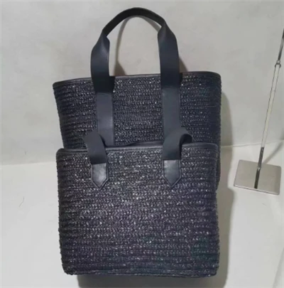 Black Wheat Woven Dame Taske Et sæt