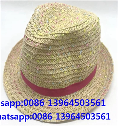 Farverigt halmpapir Fedora Sun Hat