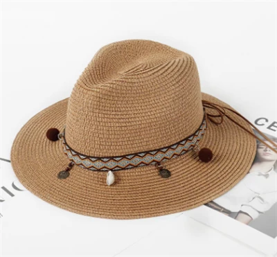 Ribbon Straw Kvinder Beach Hat