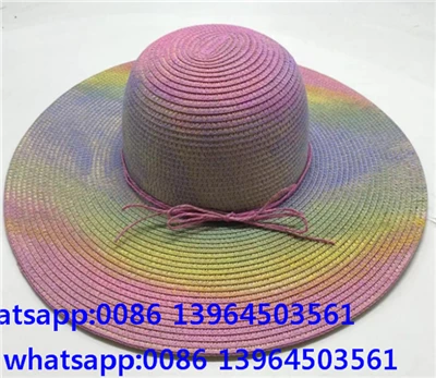Farverige store brimkvinder sommerhat