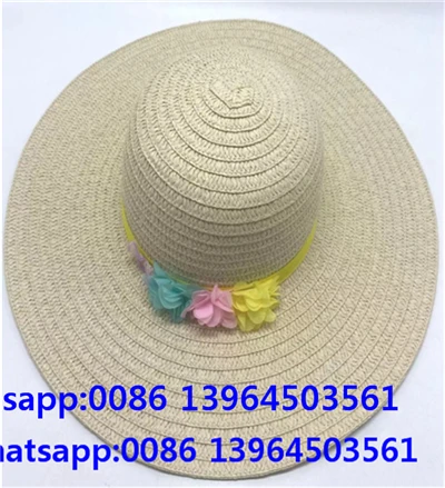 Beidge Sommer Kvinder Hat Med Håndlavet Blomst